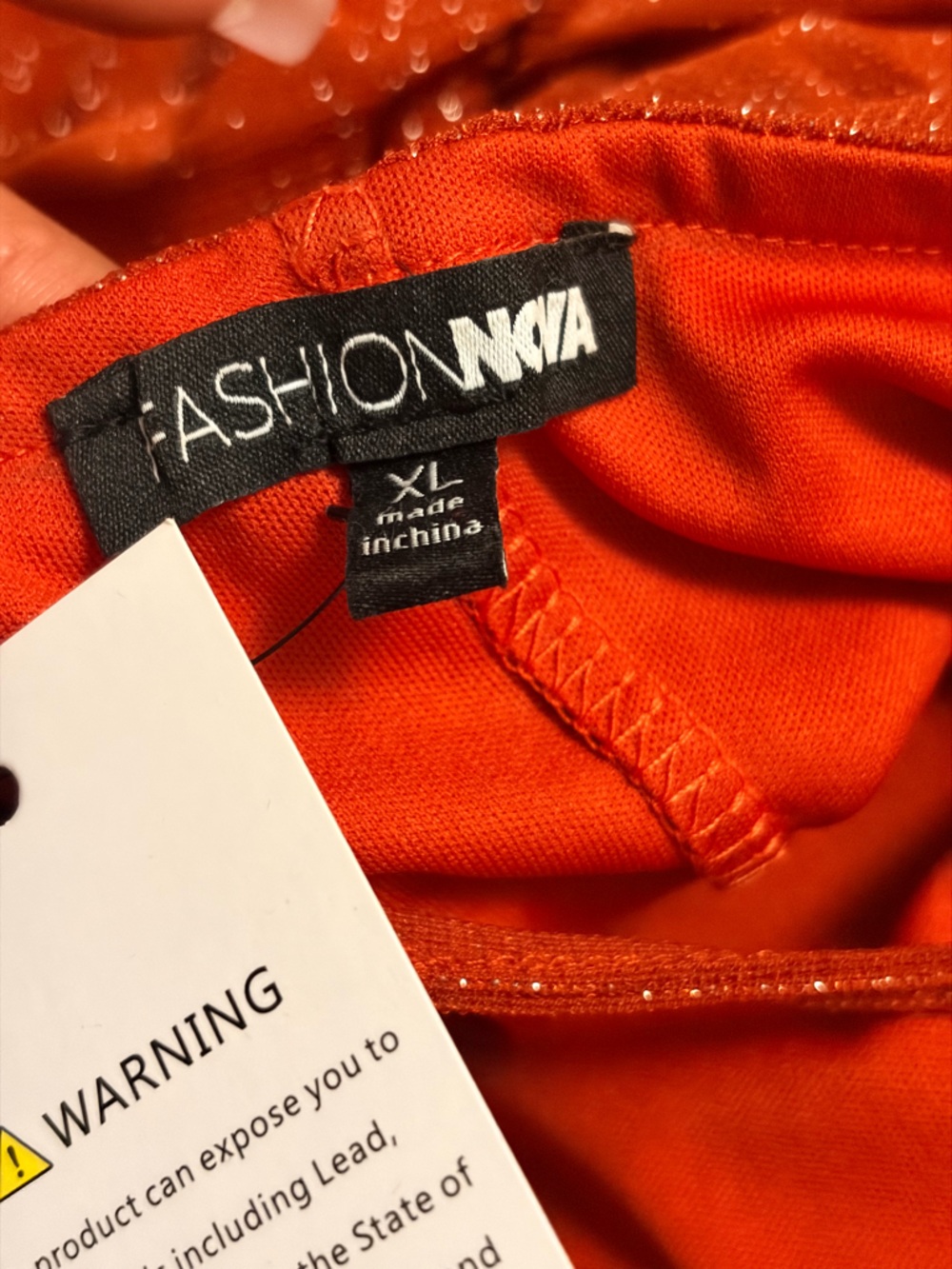 Fashion Nova Rust Halter Glitter Midi Dress - Picture 7 of 8